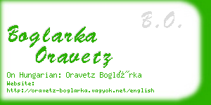 boglarka oravetz business card